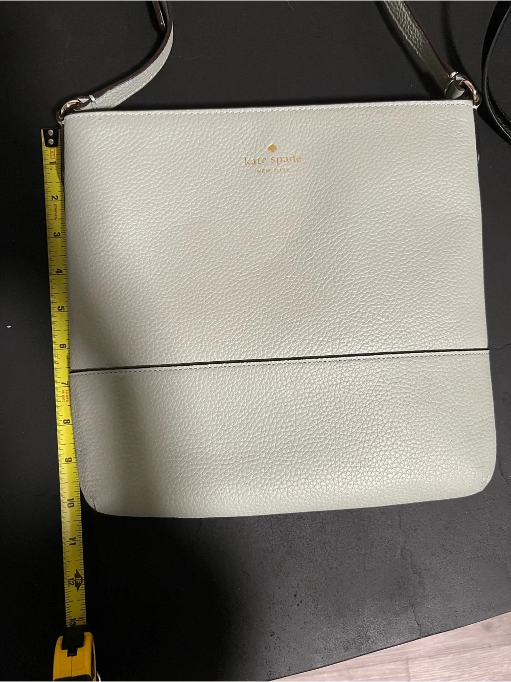 kate spade light mint green pebbled leather crossbody